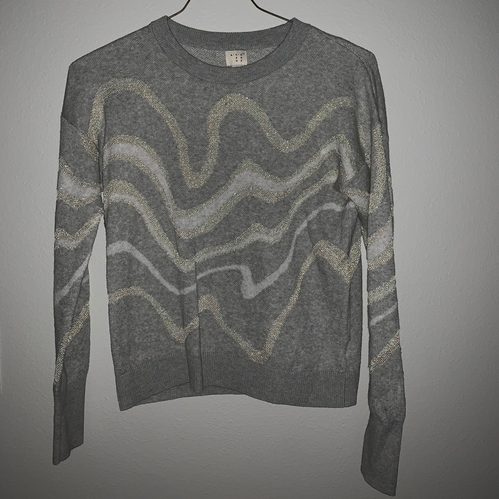 Gray patterned sweater